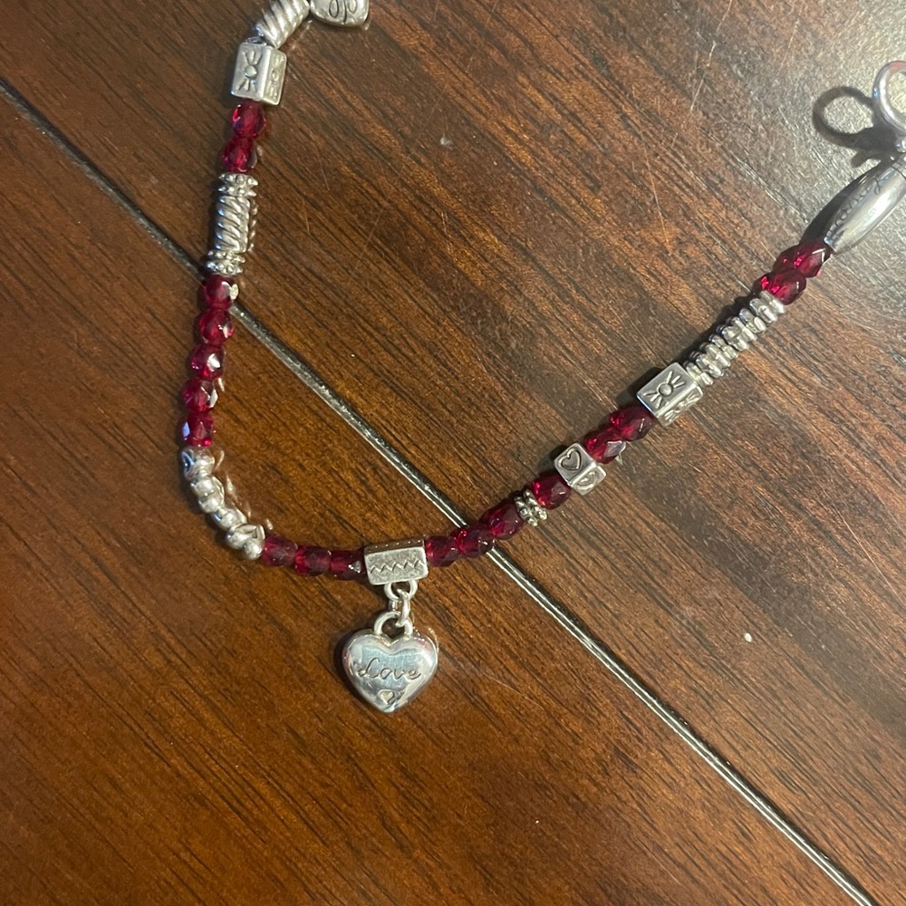 NWT Brand new, never worn, Brighton Le Rouge Love Heart Charm bracelet